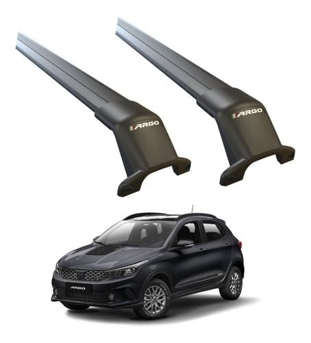 Rack Travessa de Teto Bagageiro Fiat Argo Trekking 2019-2024 - Fixação Original Preto
