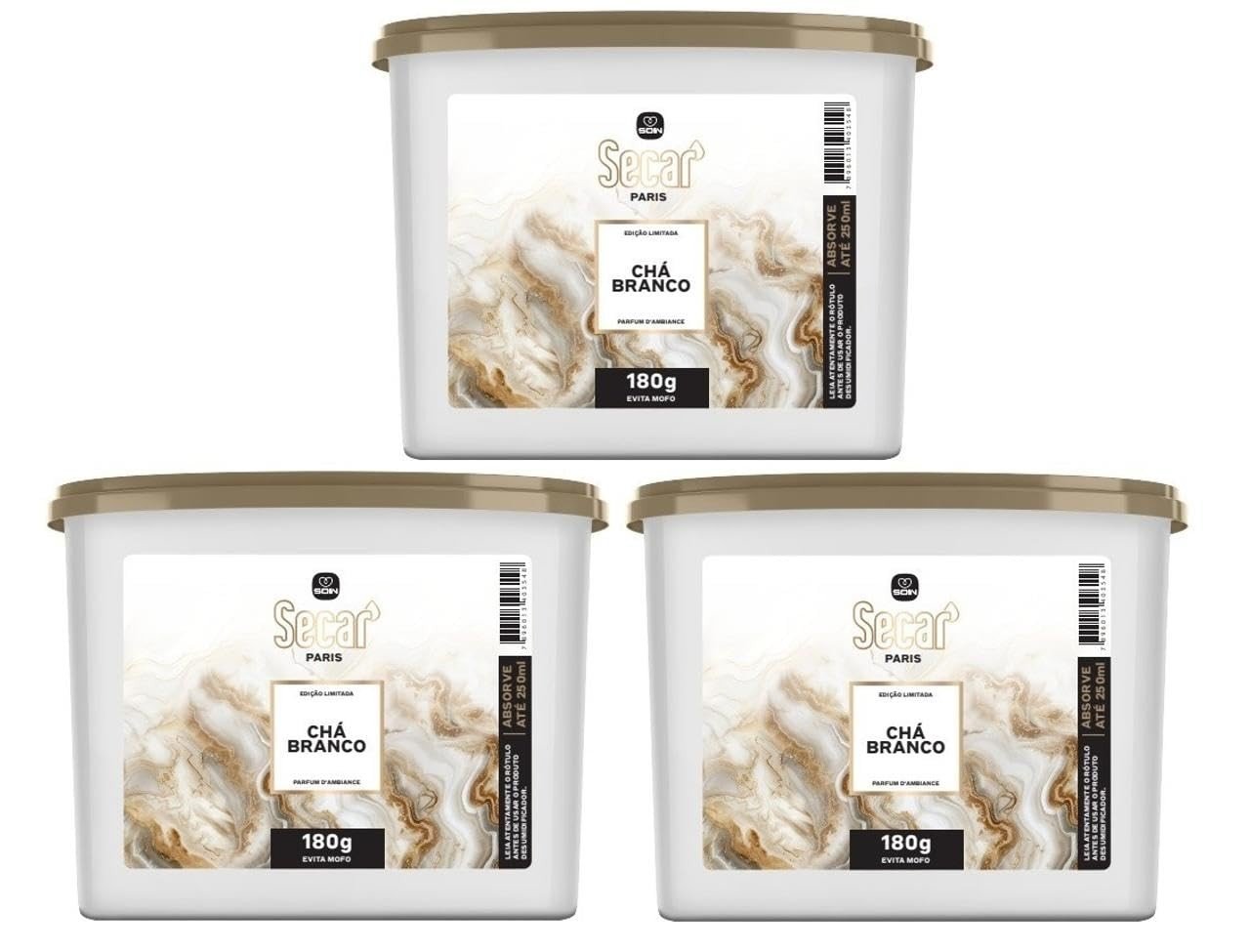 Evita Mofo Secar Original 3x180g - Chá Branco | Controle de Umidade e Frescor Natural