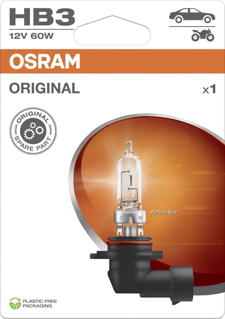 Lâmpada Osram Standard 9005 HB3 12V 60W: Iluminação Potente e Original para Seu Veículo