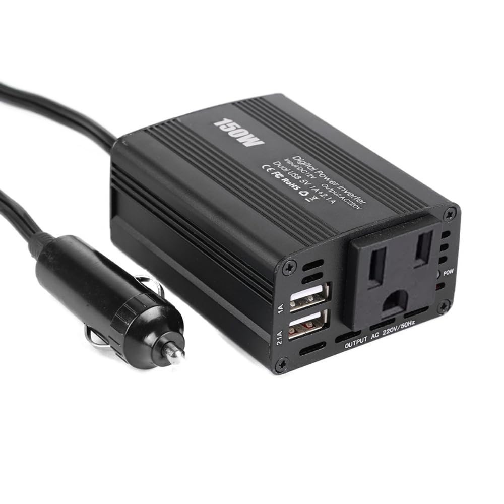 Inversor de Carro 150W 12V p/ 110V: Energia Confiável para Sua Jornada