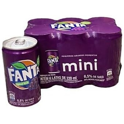 Fanta Uva 220ml: Pack 6 Latas Refrescantes!