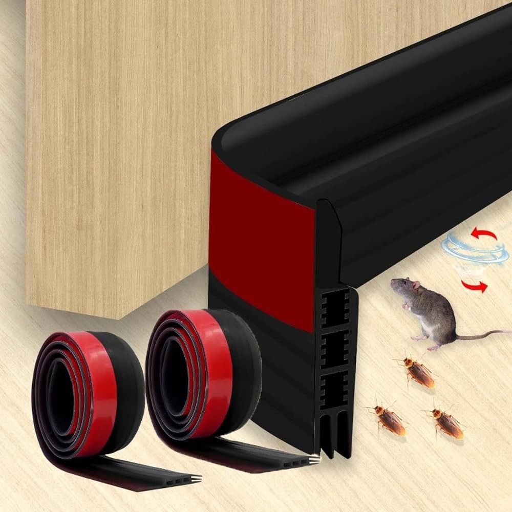 Pacote com 2 Batentes de Porta Pretos 99,8cm: Proteção e Isolamento para Portas Internas e Externas