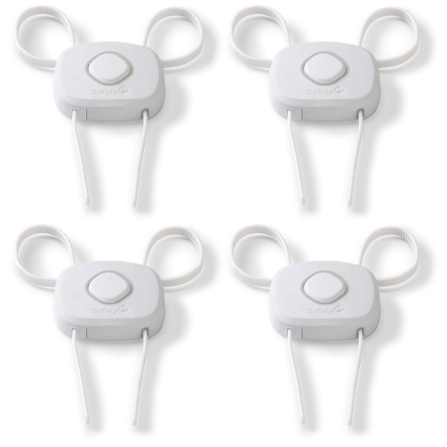 Safety 1st OutSmart™ Flex Lock Branco - Proteção Inteligente para Armários (Pacote com 4)