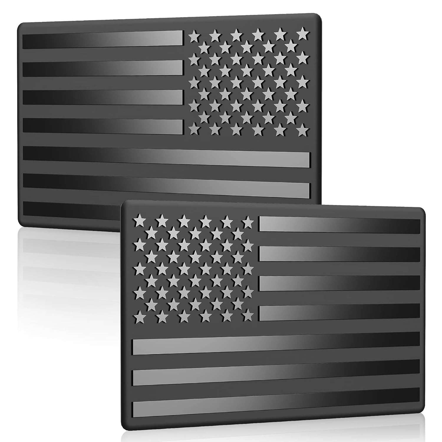 Pacote 2 Adesivos Bandeira Americana 3D Carro 12,7cm - Emblema Jeep, Caminhão, SUV