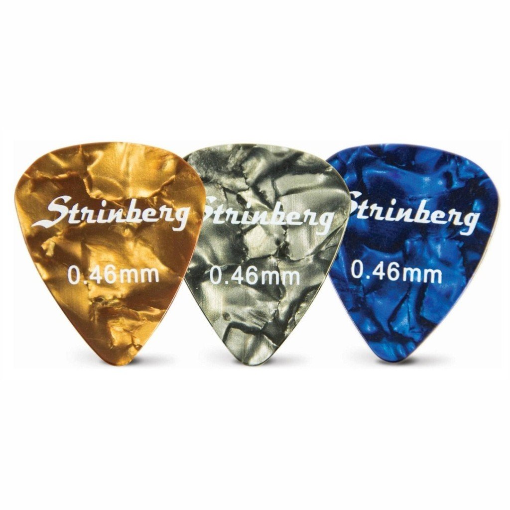 Palhetas Strinberg 0.46mm: Kit com 3 para Violão e Guitarra
