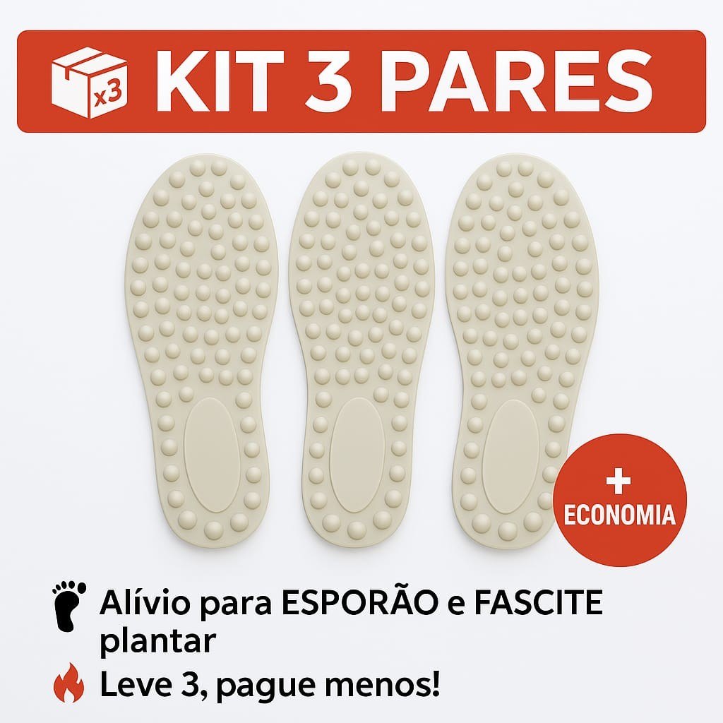 Palmilha Ortopédica Massageadora: Alívio para Fascite e Circulação
