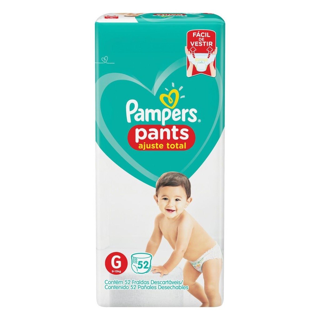 Pampers Pants Ajuste Total G: Até 12h de Proteção!
