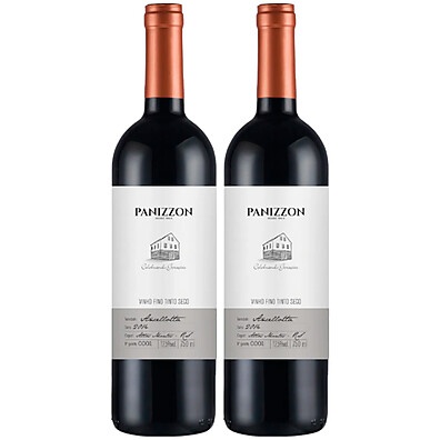 Panizzon Ancellotta: Kit 2 Vinhos Tintos da Serra Gaúcha