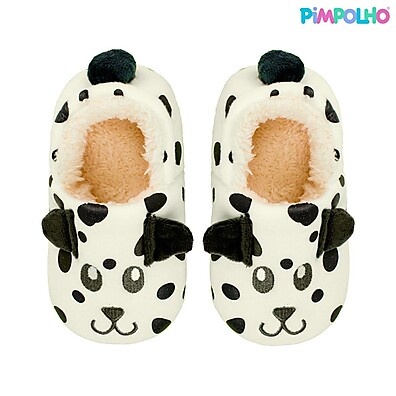 Pantufa Infantil Dalmata Antiderrapante Pelúcia