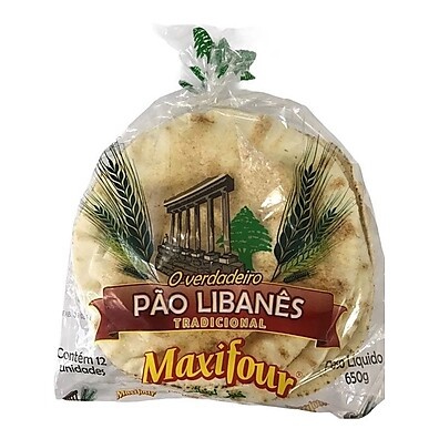 Pão Libanês Maxifour 650g – 2 Unidades