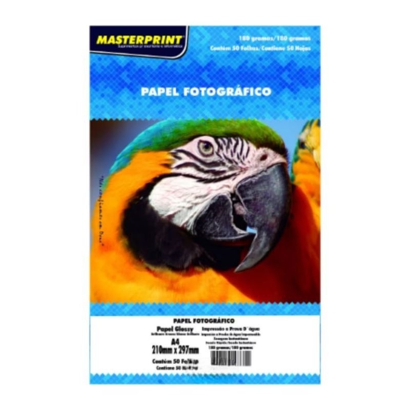 Papel Fotográfico 180g A4 MasterPrint: Qualidade Brilhante para Suas Imagens