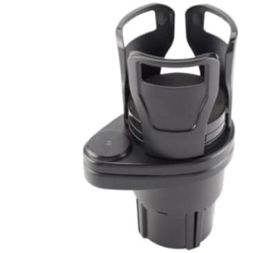 Porta Copo Universal 360° para Carro: Suporte Duplo Ajustável para Garrafas e Copos com Base Antivibração