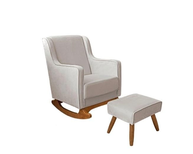 Poltrona de Amamentação com Balanço e Puff - Conforto e Estilo para Mamães