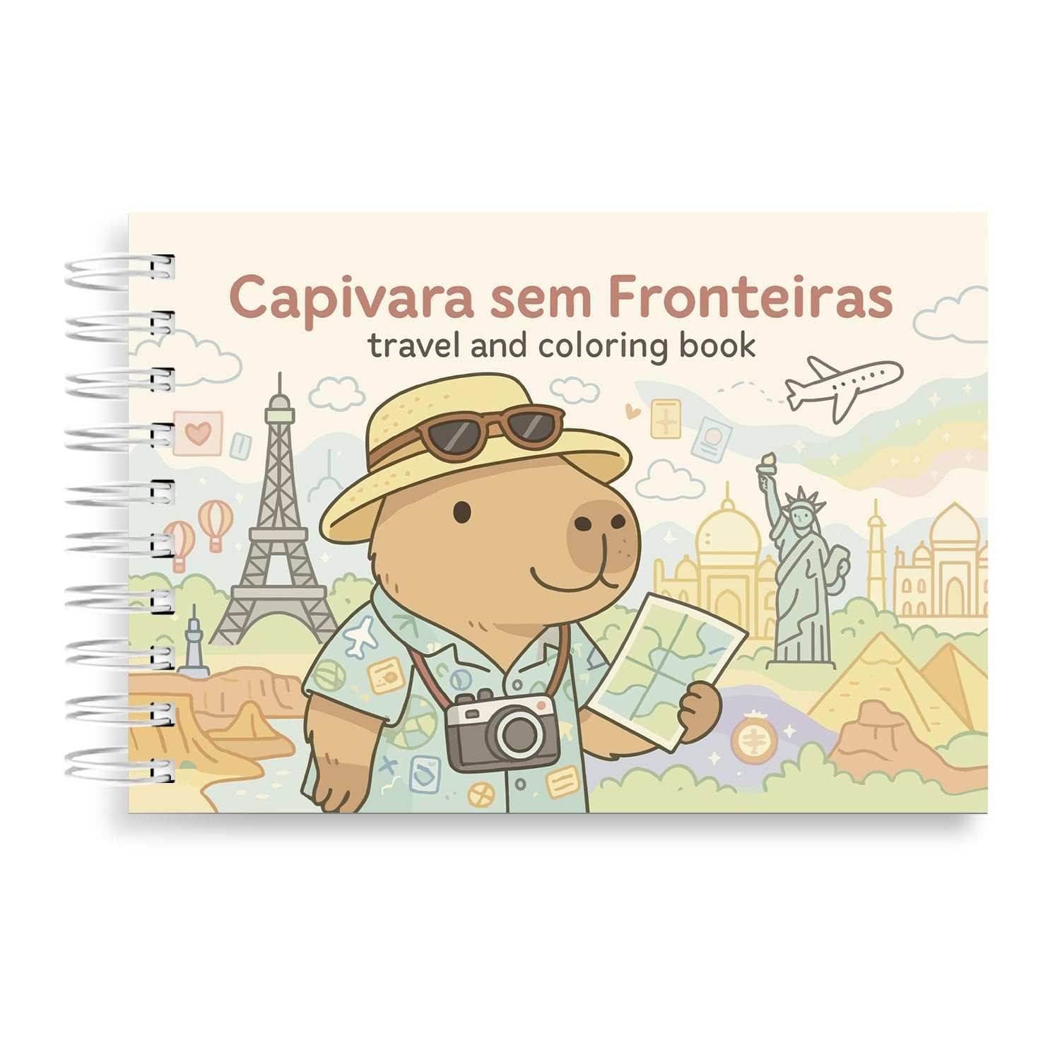 Livro de Colorir Capivara Sem Fronteiras Premium: 44 Folhas 180g para Liberar sua Criatividade