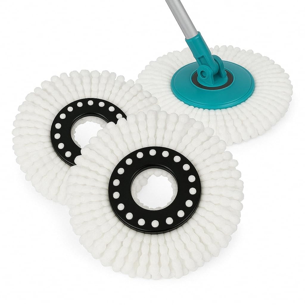 Kit 2 Refis para Mop Giratório 360° - Microfibra Absorvente 27cm