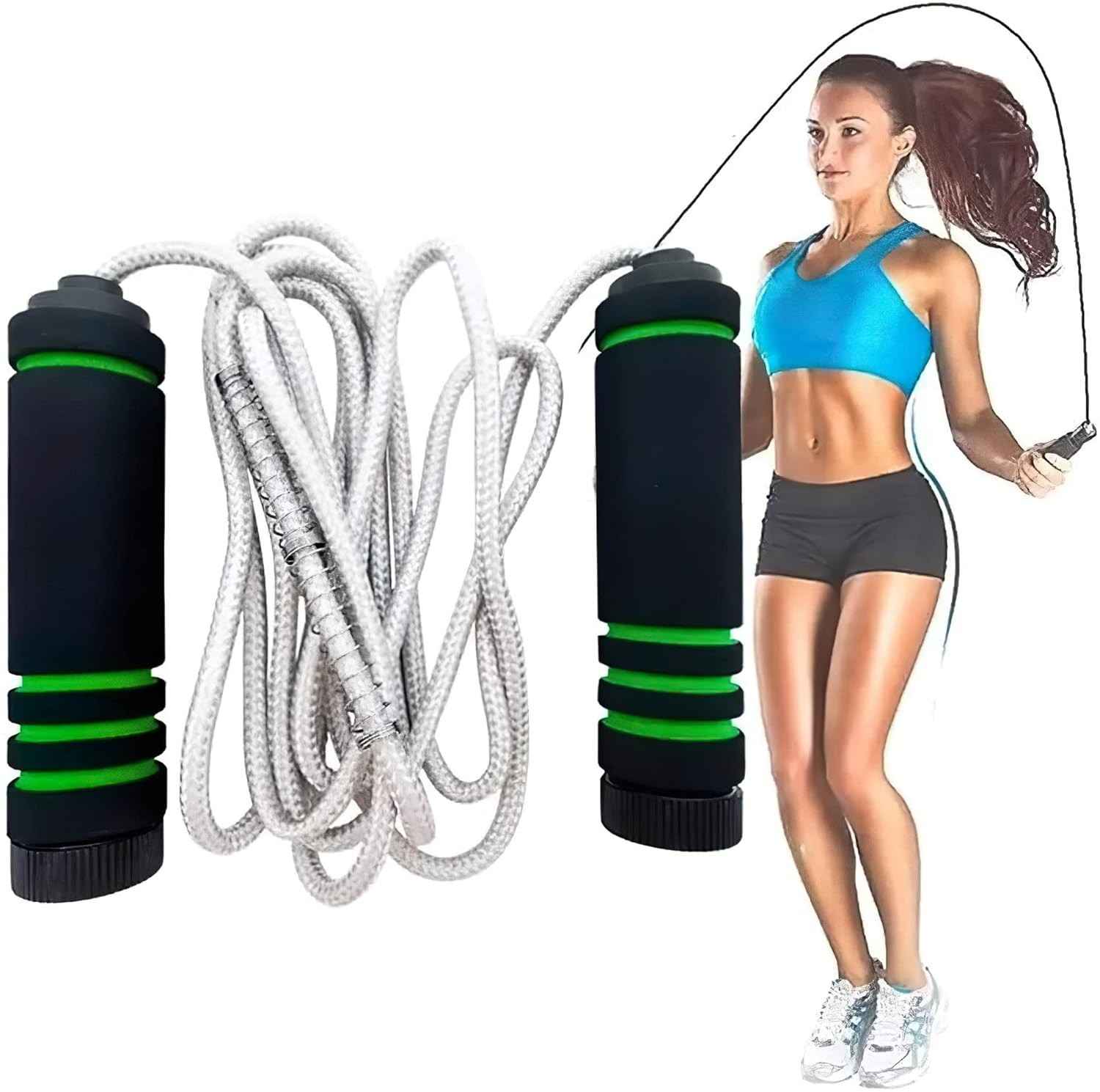 Corda de Pular Jump Rope Pro Ajustável - Treino Intenso e Versátil para Condicionamento Físico