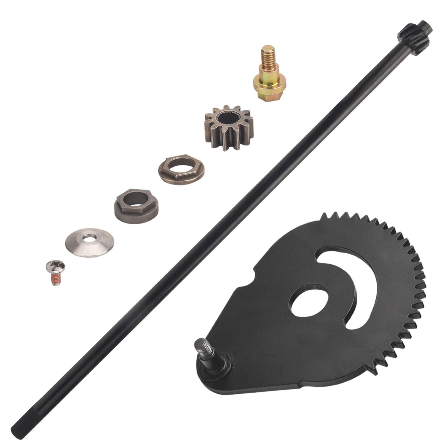 Kit Eixo Direção Completo com Bucha e Engrenagem para Cortador de Grama MTD/Troy-Bilt/Craftsman - Peças de Reposição Duráveis