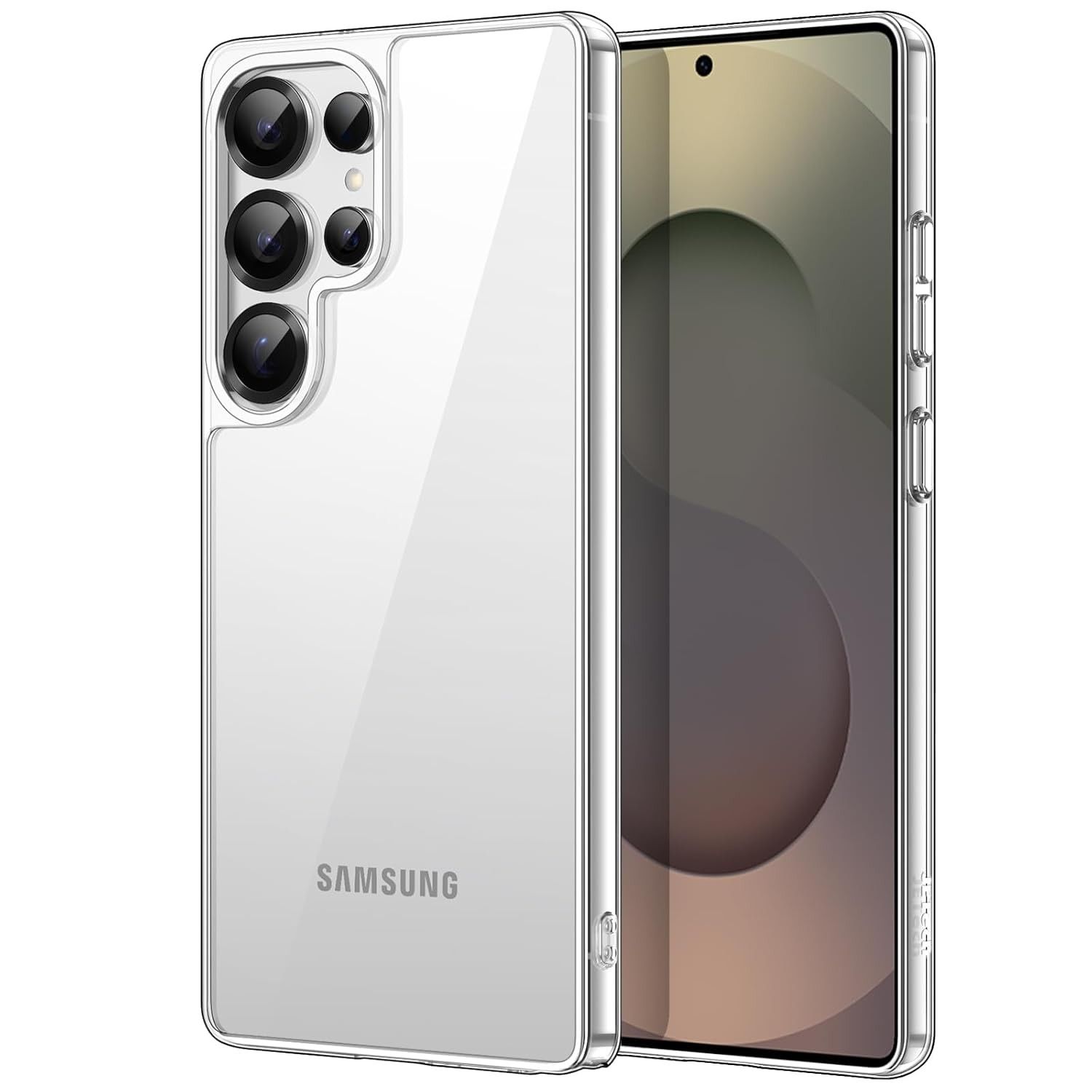JETech Capa Transparente para Samsung Galaxy S25 Ultra 5G: Proteção Antiamarelamento e Antichoque
