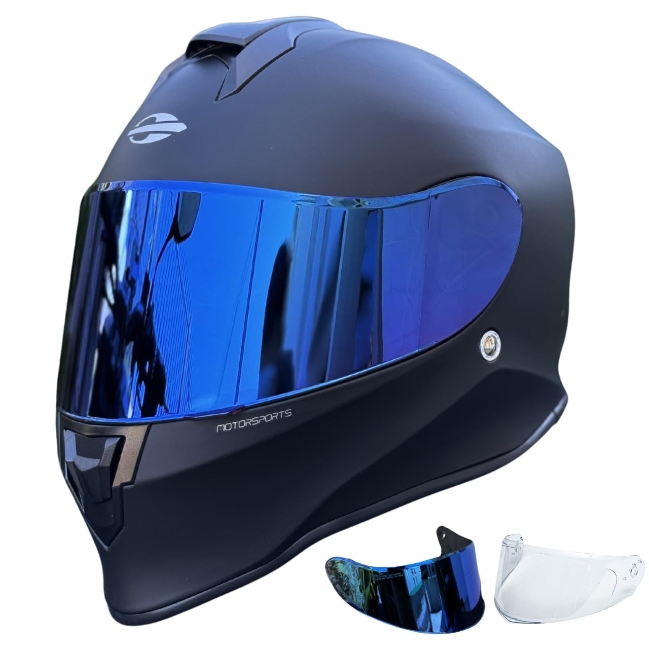 Capacete Mormaii Origin Preto Fosco: Segurança e Estilo para Motociclistas | Viseira Azul + Transparente