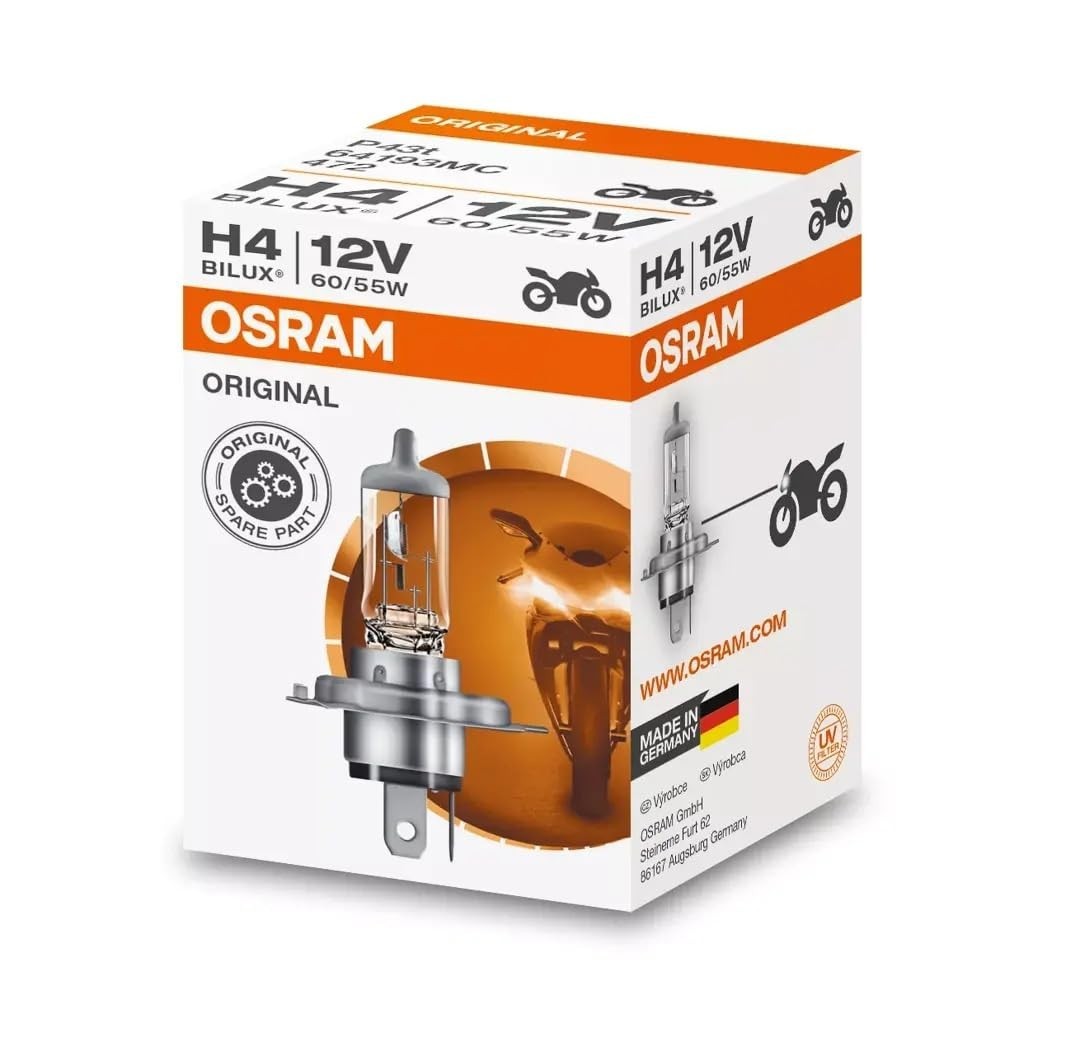 Lâmpada H4 OSRAM Standard 12V: Iluminação Original e Confiável para Seu Veículo