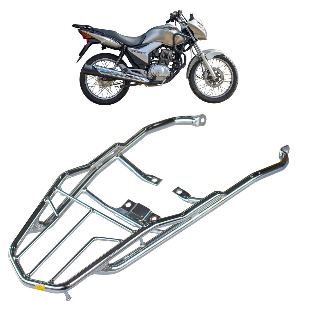Bagageiro Reforçado Longo Cromado para Honda CG Titan 150 e Fan 125/150 (2009-2013)