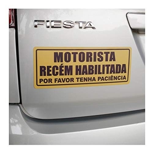 Imã de Carro "Recém Habilitada": Segurança e Estilo para Novas Motoristas