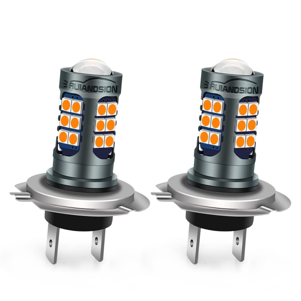 Lâmpada LED H7 Ruiandsion Amarela Estroboscópica: Segurança e Estilo para Seu Veículo