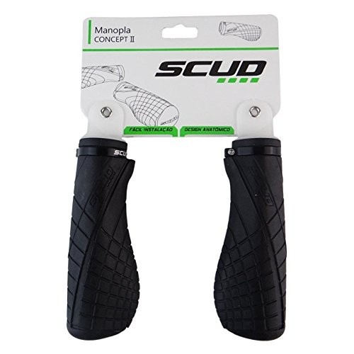 Manopla Scud Concept II Ergonômica: Conforto e Controle para Sua Moto (Preto/Preto)