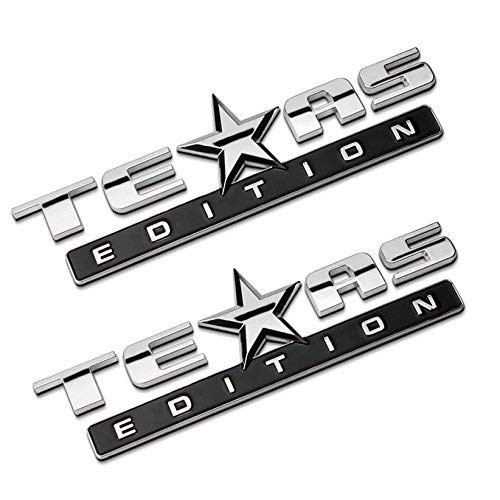 Emblema Mr. Brighton LED 3D Prata e Preto para Chevy Silverado Sierra - Estilo Texas