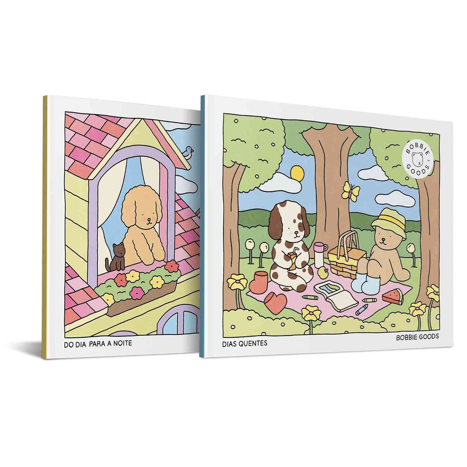 Coleção Bobbie Goods: Livros de Colorir "Do Dia para a Noite" e "Dias Quentes"