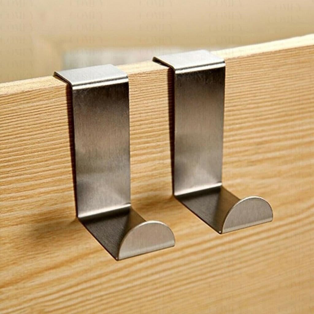 Gancho de Aço Inoxidável Z - 6 Peças para Organizar Cozinha, Banheiro e Armários