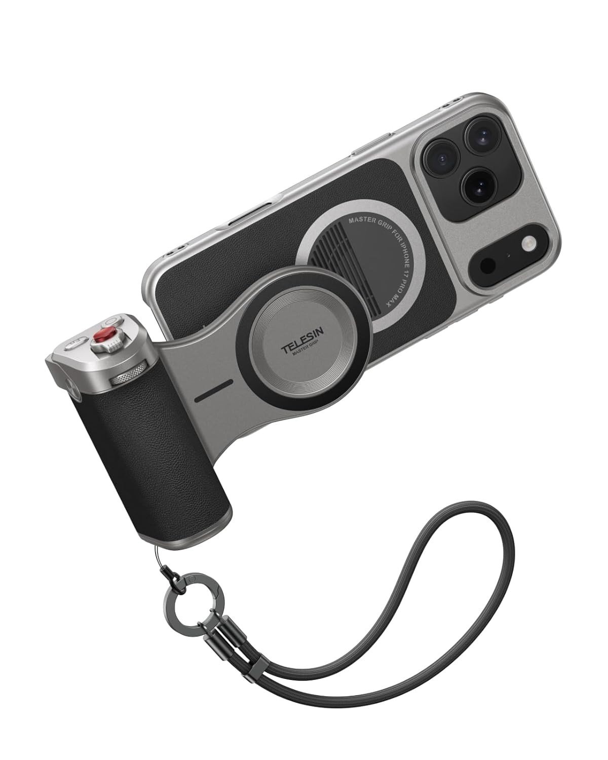 TELESIN Master Grip Magnético para iPhone 17 Pro Max: Câmera Profissional, Bateria 3200mAh e Resfriamento de Grafeno