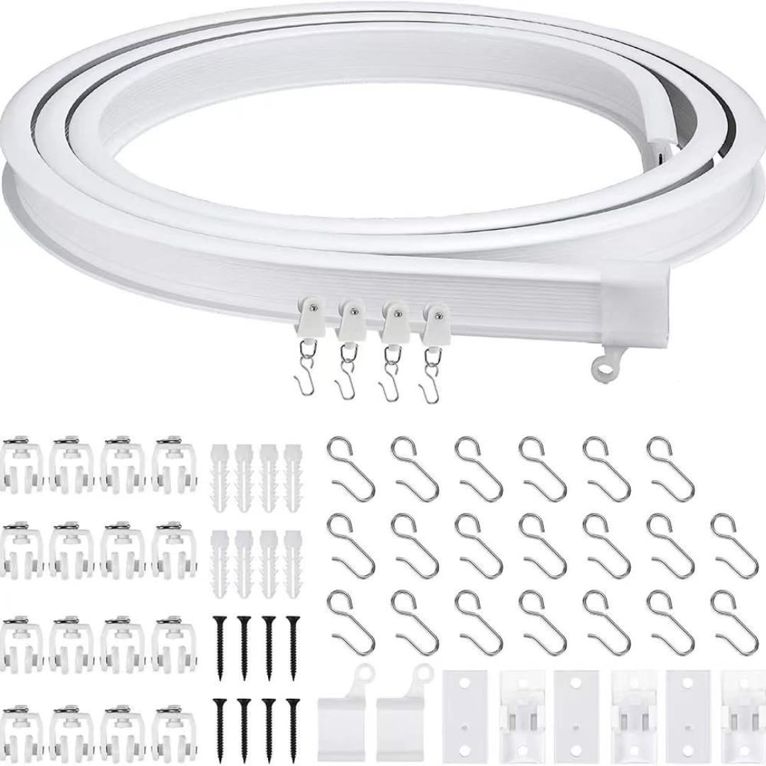 Trilho Flexível para Cortina 5m: Curvas Perfeitas para Sala, Quarto e Mais!