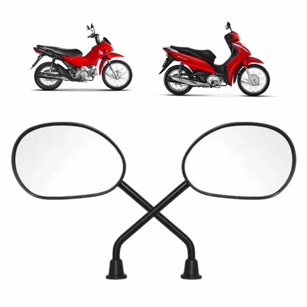 Par de Retrovisores para Honda Biz 100, 110, 110i e Pop 100, 110i - Segurança e Estilo