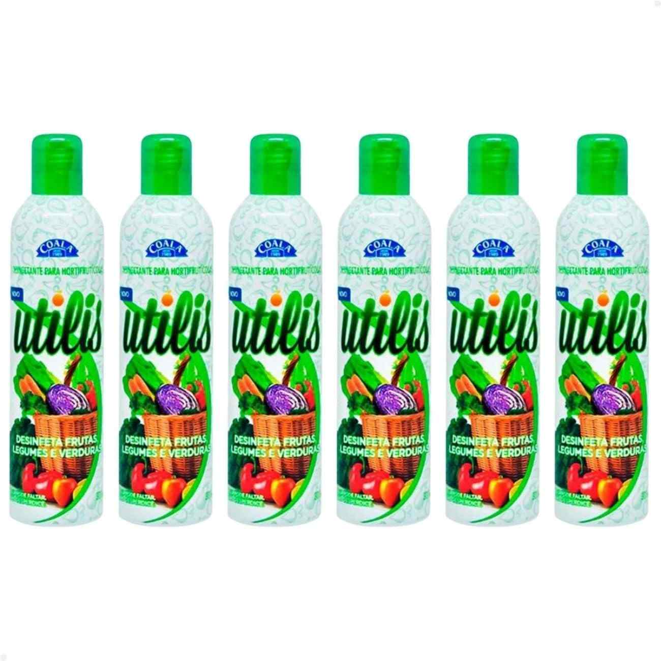 Kit 6 Desinfetante Hortifrutícolas Coala Utilis 300ml - Segurança e Saúde para sua Alimentação