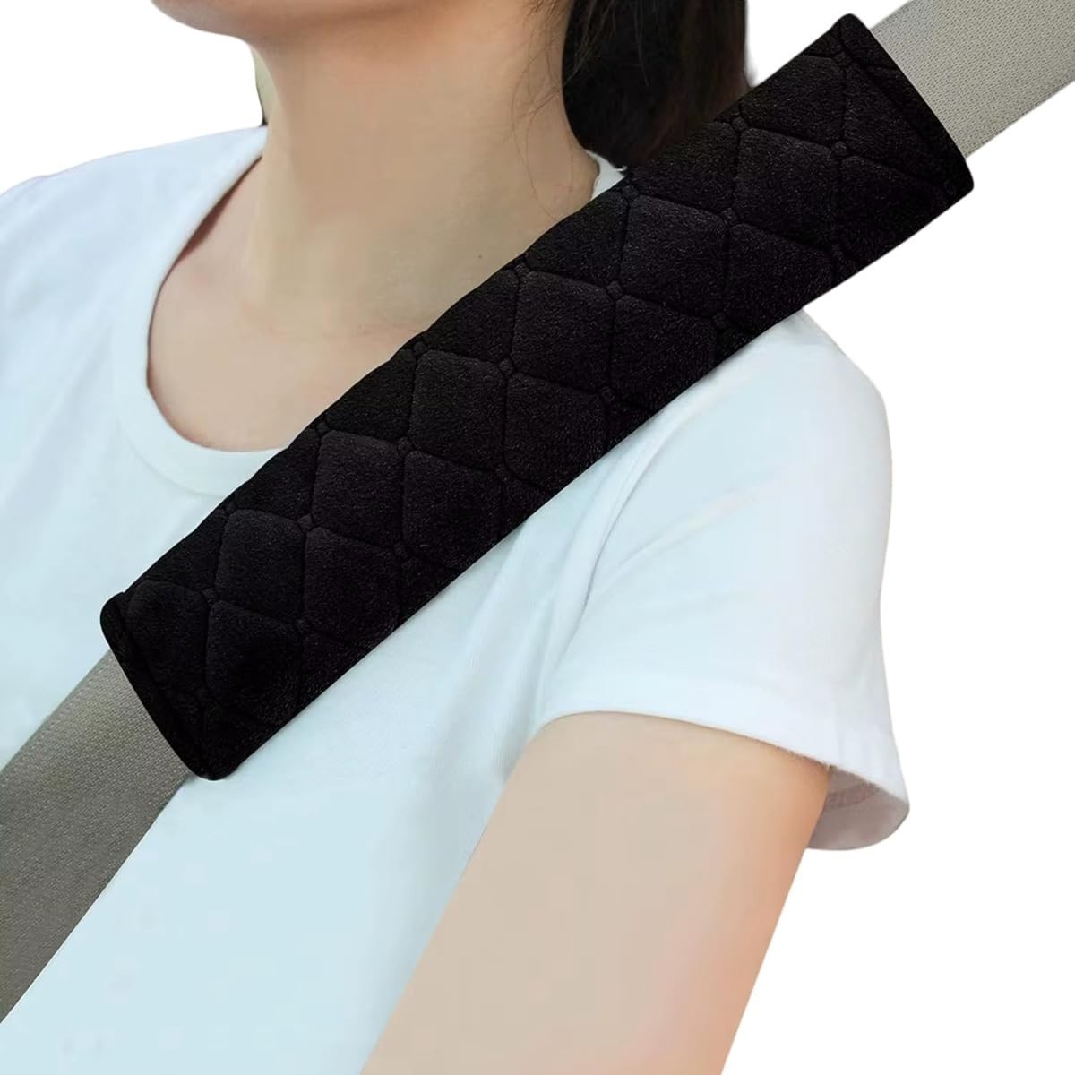 Conforto ao Dirigir: Capa Protetora para Cinto de Segurança Automotivo (Kit 2 Peças) - Preta