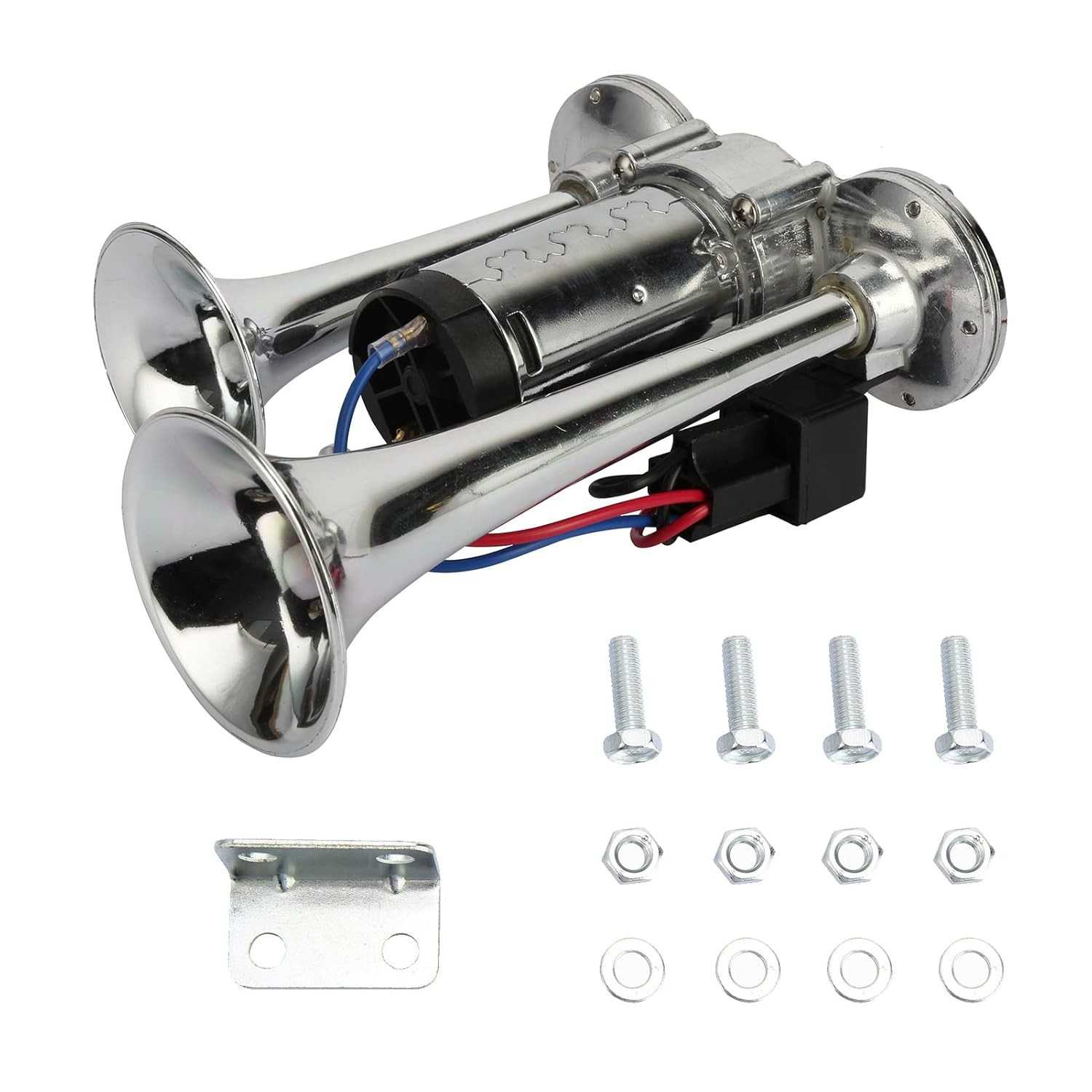 Buzina de Ar 12V 600DB para Caminhão e Carro: Som Super Alto com Compressor Duplo