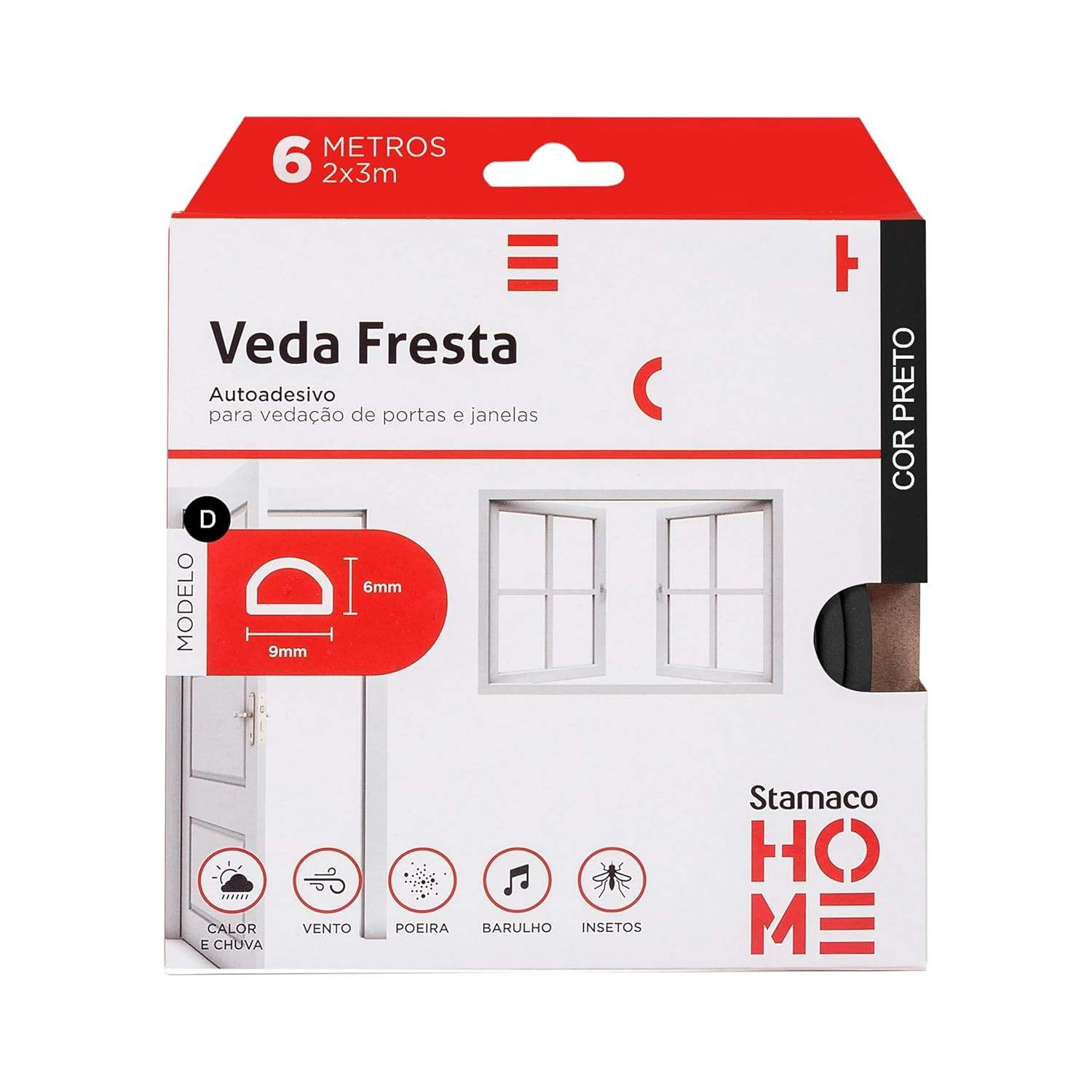Veda Fresta Preto Modelo D Stamaco Home: Proteção e Conforto para Seu Lar