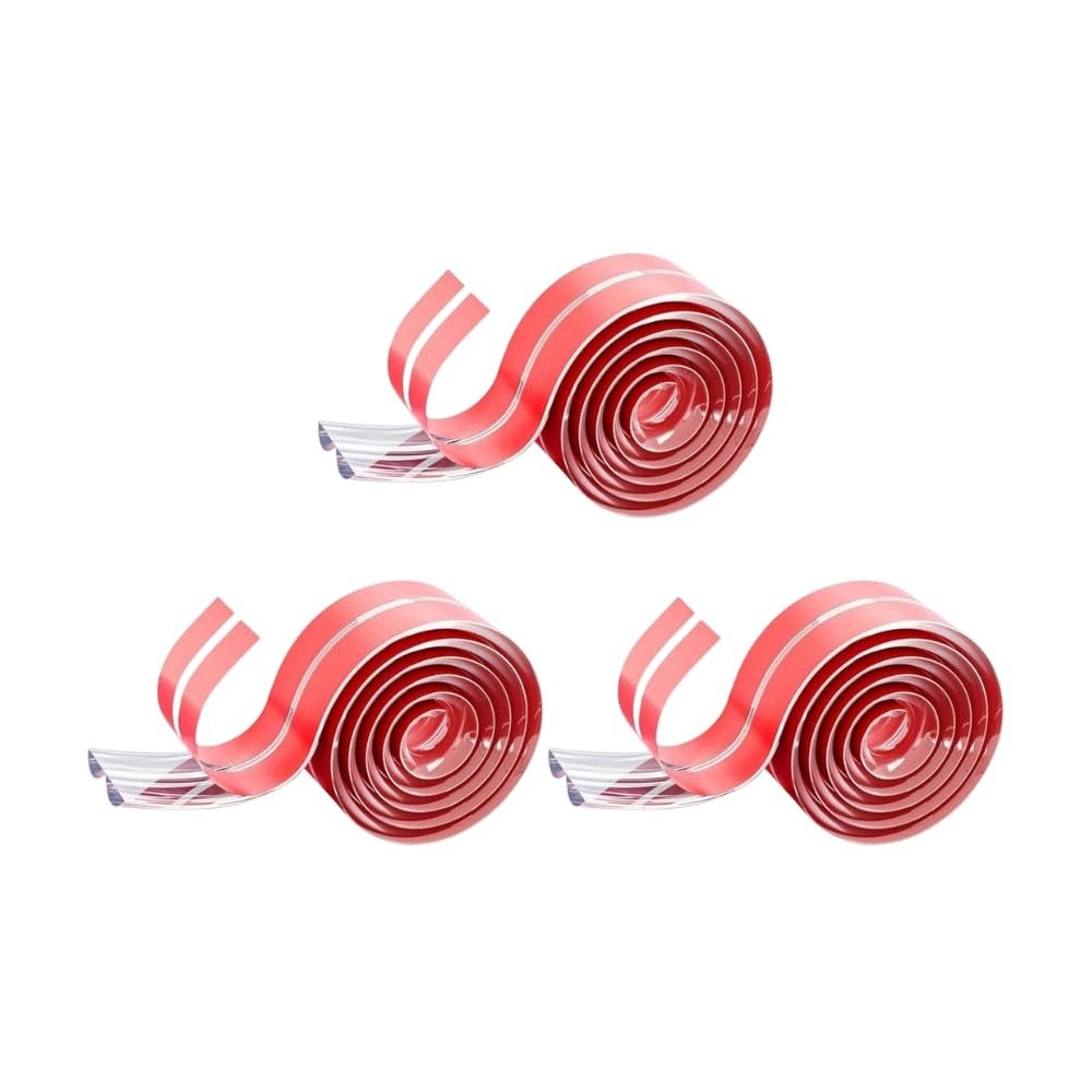 DUPIN Kit Protetor de Bordas para Móveis 3m - Silicone Vermelho Anti-Impacto