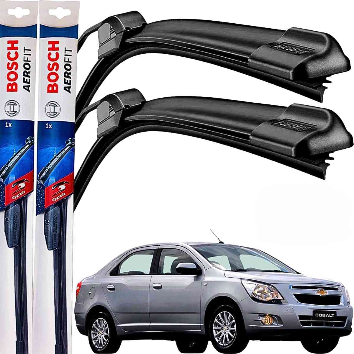 Par de Palhetas Limpador Parabrisa Bosch Aerofit Original GM Cobalt 2011-2024