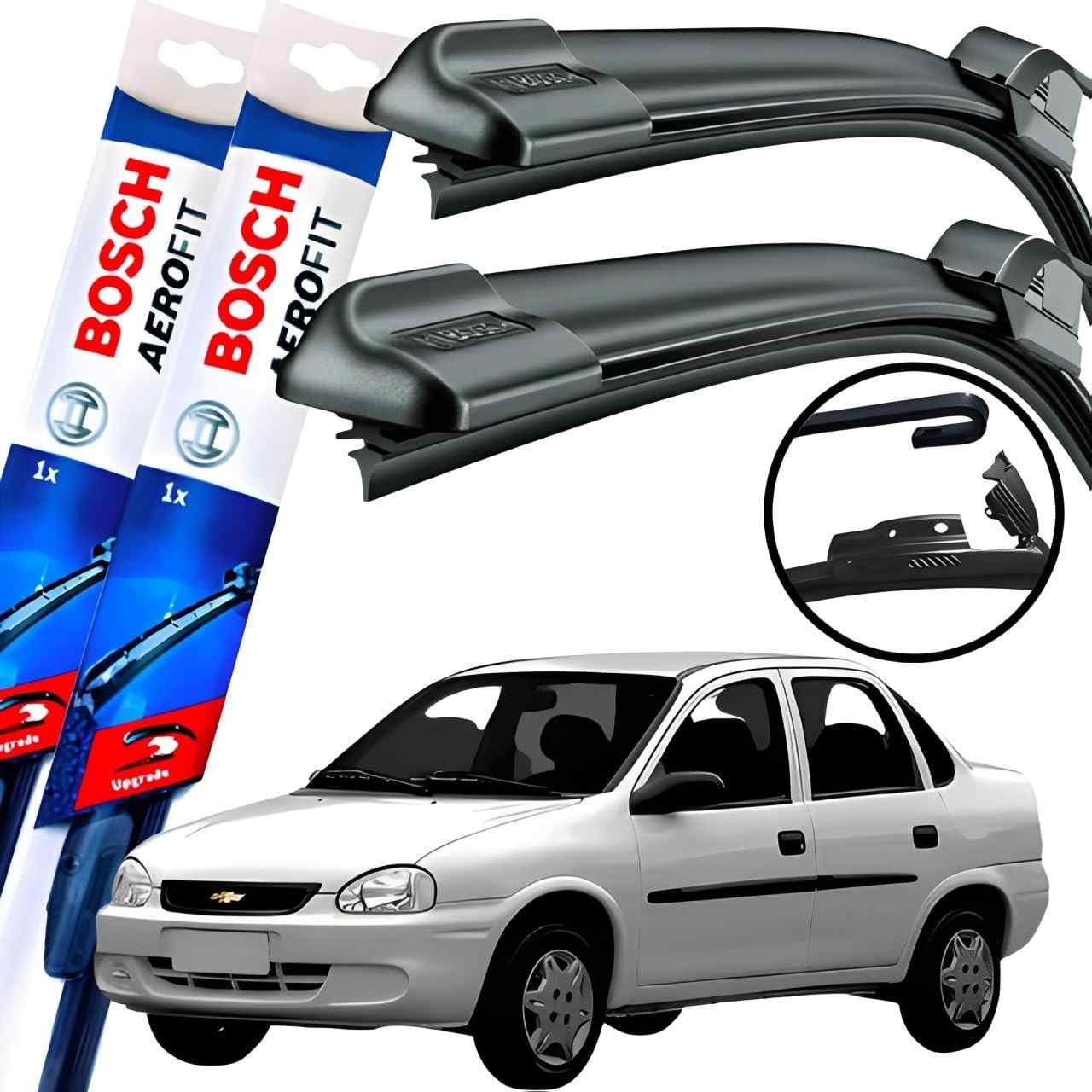 Kit Palhetas Limpador Parabrisa Bosch Original Corsa Classic 2003-2016
