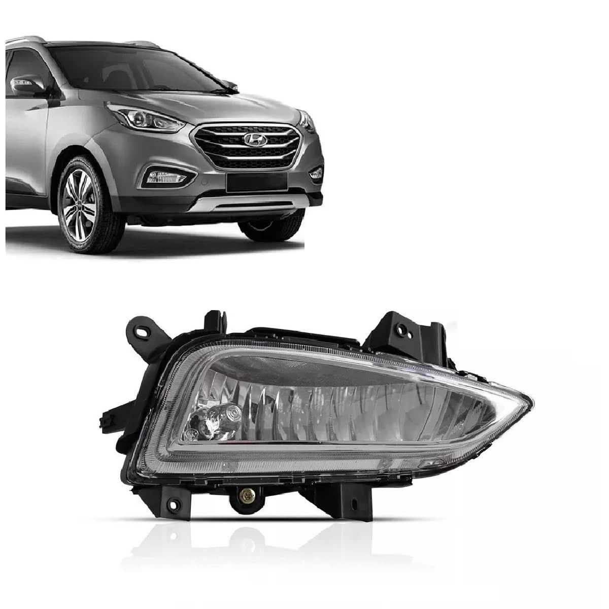 Farol de Milha Hyundai IX35 (2015-2022) - Lado Passageiro (Direito) - Visibilidade Noturna Aprimorada