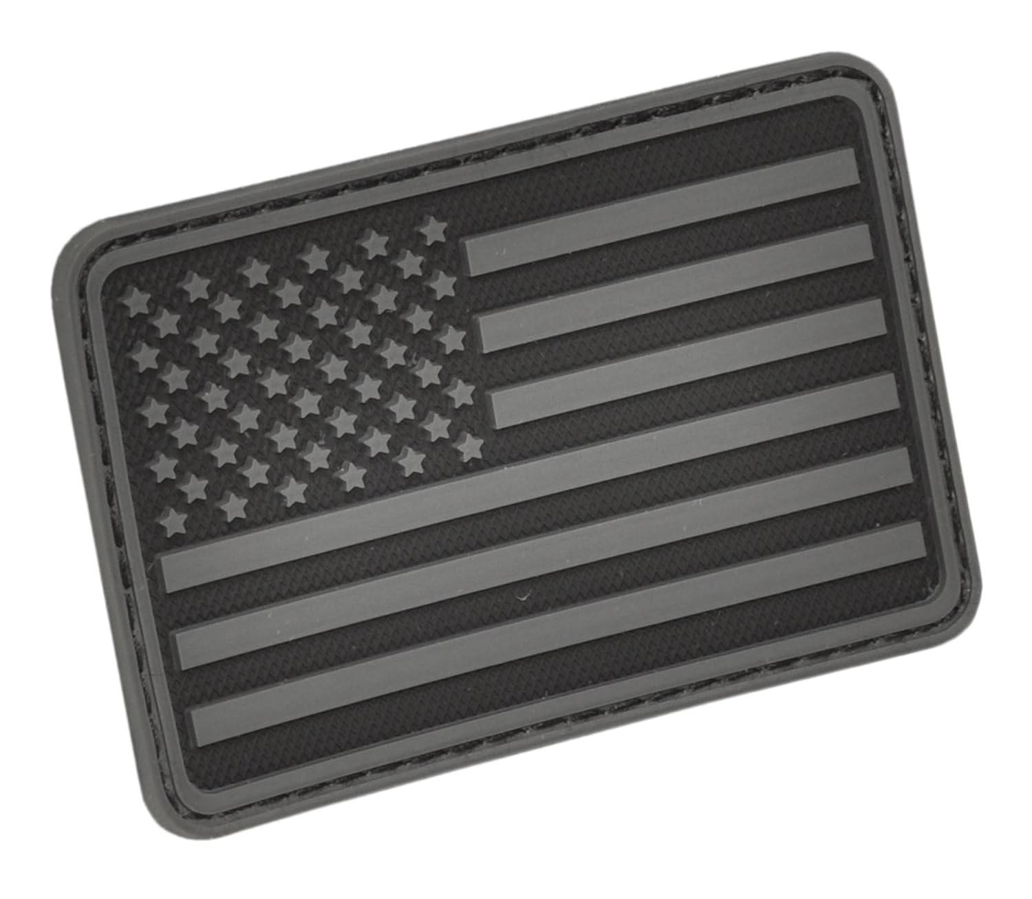 Emblema 3D Bandeira EUA Hazard 4 (PAT-USA-L-BLK) - Estilo e Durabilidade para seu Equipamento