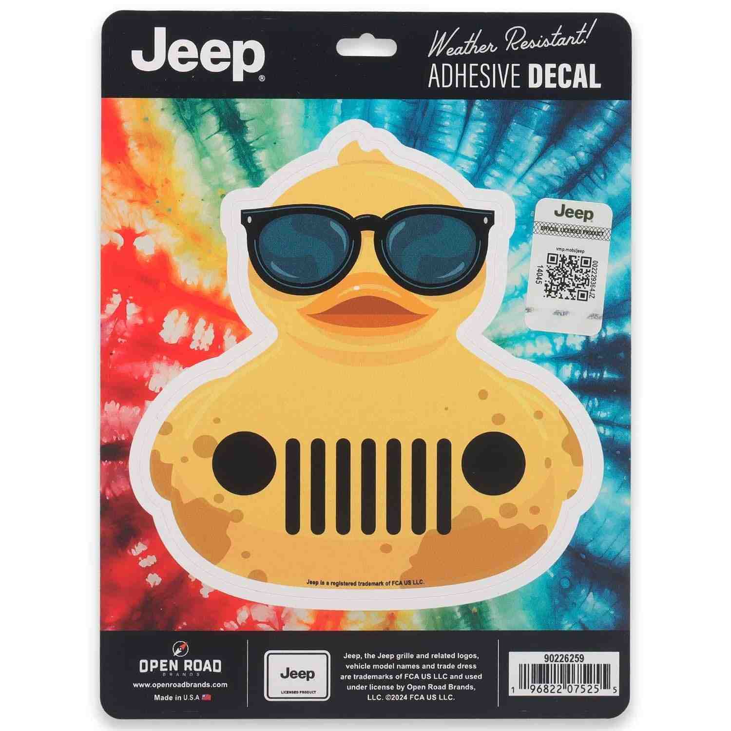 Adesivo Jeep Pato de Borracha com Óculos de Sol - Vinil Premium para Jeep, Carro, SUV e Laptop