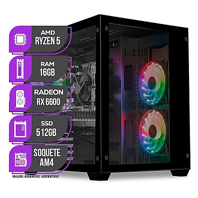 PC Gamer Mancer RX 6600: Domine Seus Jogos!