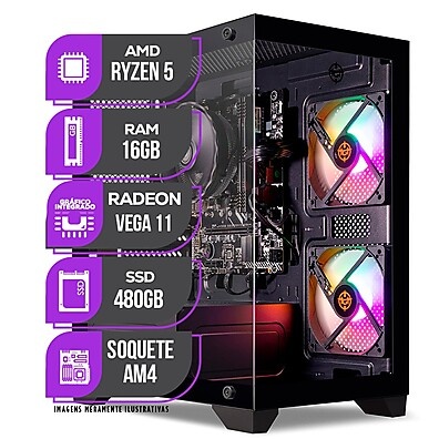 PC Gamer Mancer Ryzen 5: Jogue Tudo!