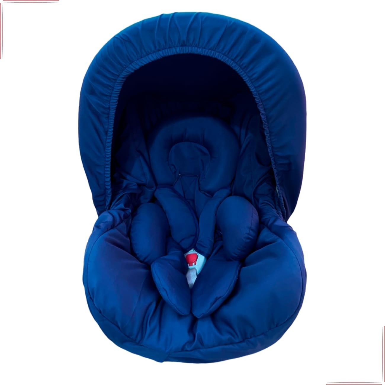 Kit 5 Peças Bebê Conforto: Capa Protetor Cinto, Capota e Redutor (0-13kg) - Azul Marinho