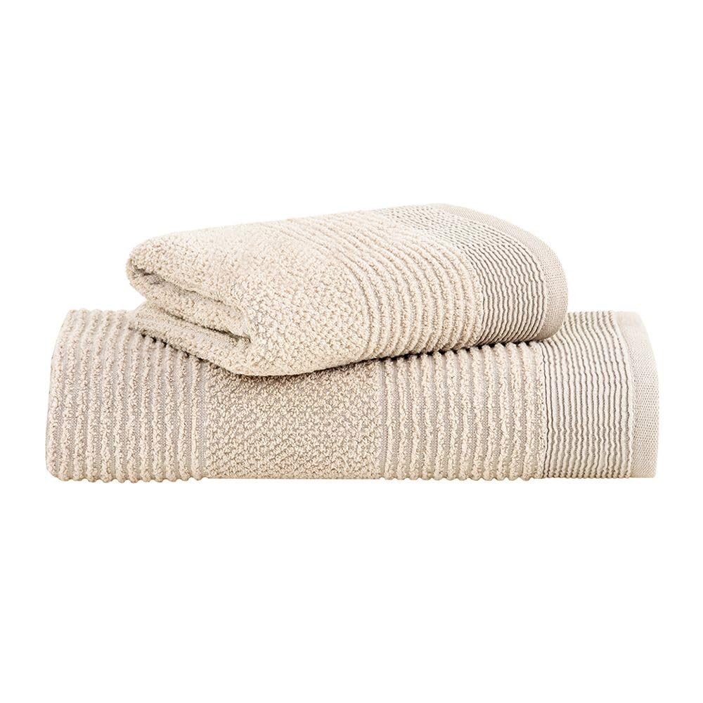 Toalhas Maya Extra Soft Banho Bege 2 Peças - Buddemeyer | Maciez e Absorção Premium