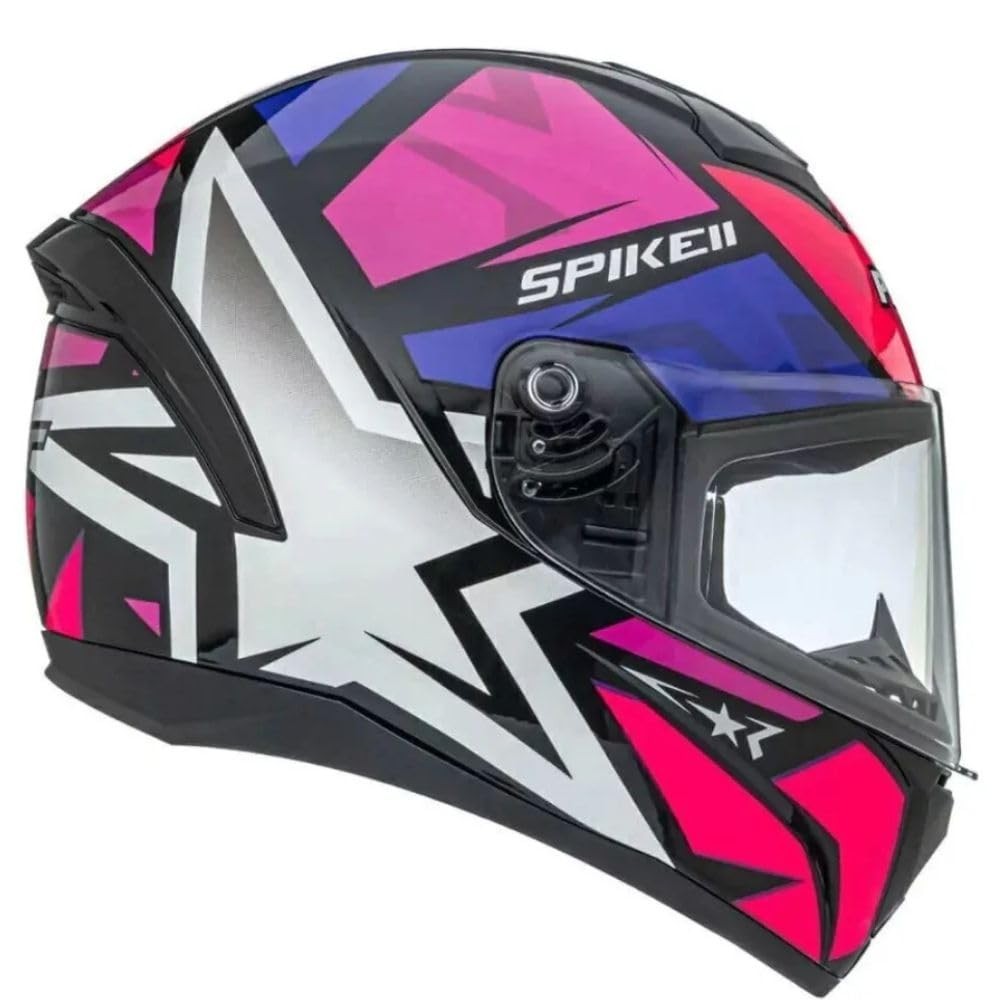 Capacete Peels Spike 2 1ST Preto Brilhante Rosa: Segurança e Estilo para Você!