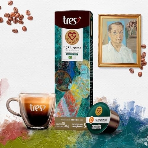 Cápsula de Café Portinari Peneirando Café 1957 TRES 3 Corações 10 unid